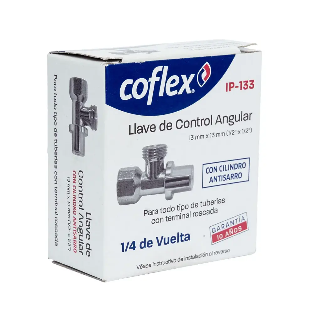 [IP-133] LLAVE DE CONTROL ANGULAR 1/2 FNPT X 1/2 M 1/4 DE VUELTA