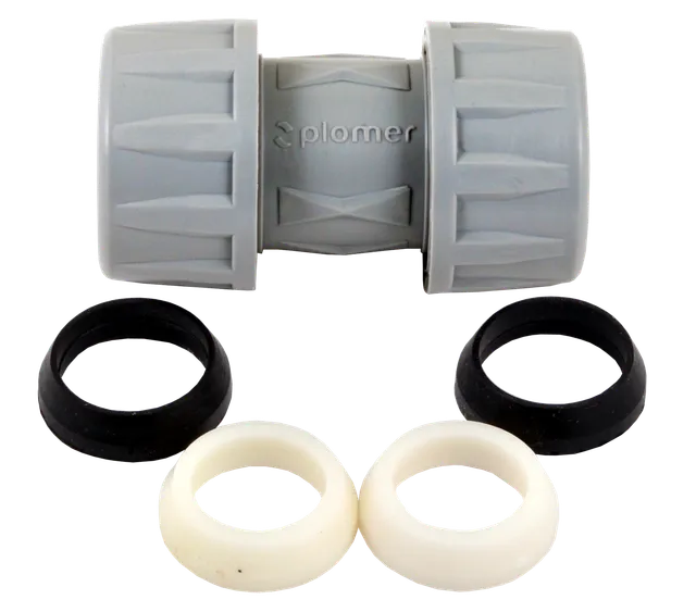 [NM-D01] ACOPLE DE COMPRESIÓN PVC 1/2, (PARA UNIR TUBERIA GALVANIZADA, PVC O COBRE)