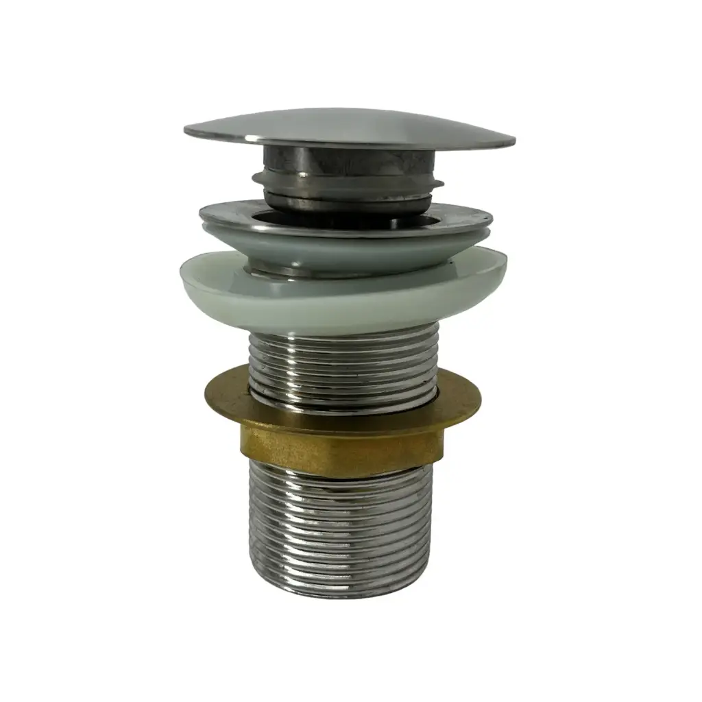 [SF-70014] CONTRA PARA LAVABO Largo de tubo 12cm,Cuerpo de zinc Con rebosadero,Tubo de acero inoxidable SF-70014