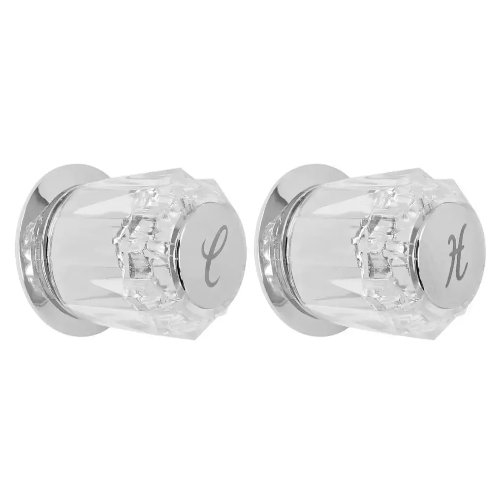 [SP-70077-B] JUEGO DE MANERALES Espiga estría,maneral de plástico color amarillo,chapetón de zinc acabado blanco, (precio por pieza) .