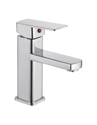 [SF-11804] MONOMANDO P/ LAVABO cuerpo metálico, cartucho cerámico de suave apertura, su medida es de 17cm, con doble flexibles mangueras (calor y frio) .Acabado cromo