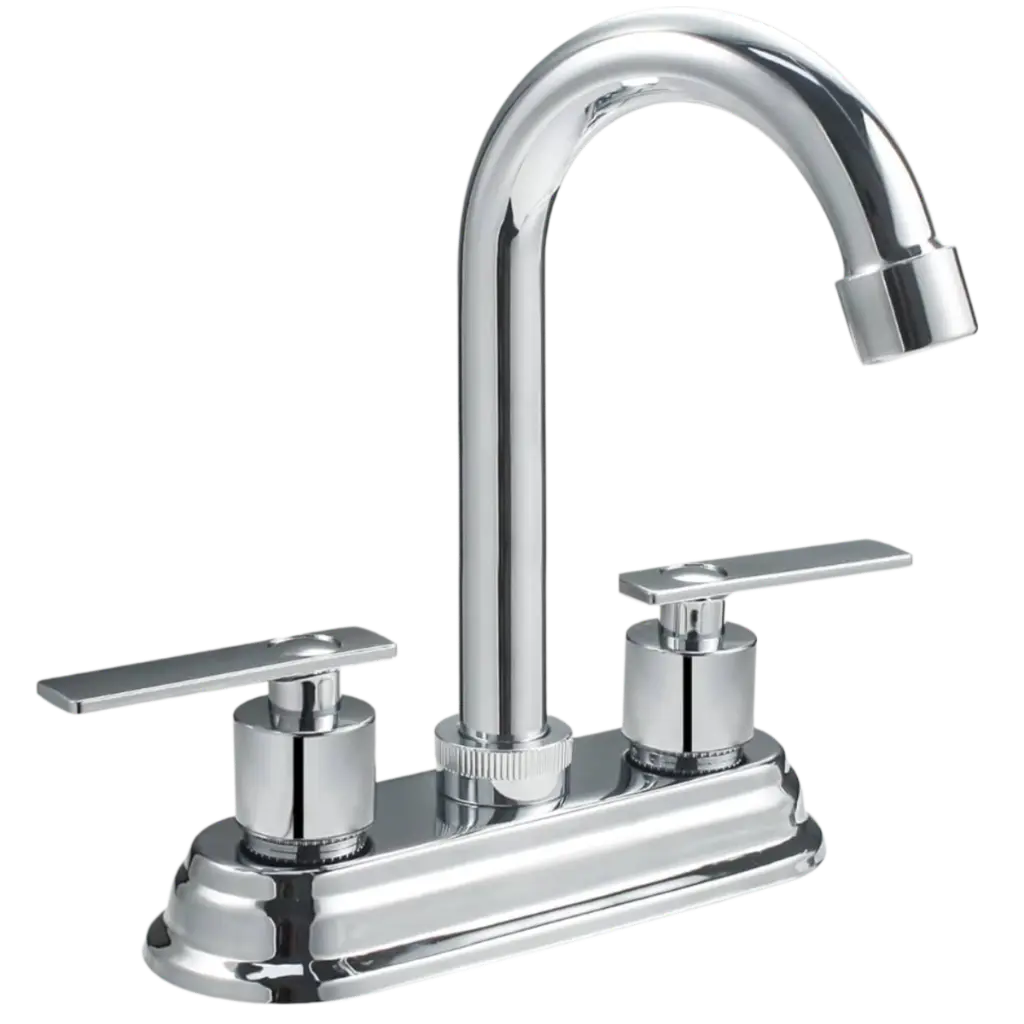 [SF-42016] MEZCLADORA DE LAVABO 4" Cuerpo de zinc,Cartucho,manerales y cubierta de plástico,Cuello de acero inoxidable(Φ19×280mm) Cierre de cerámico (90°) Acabado cromado