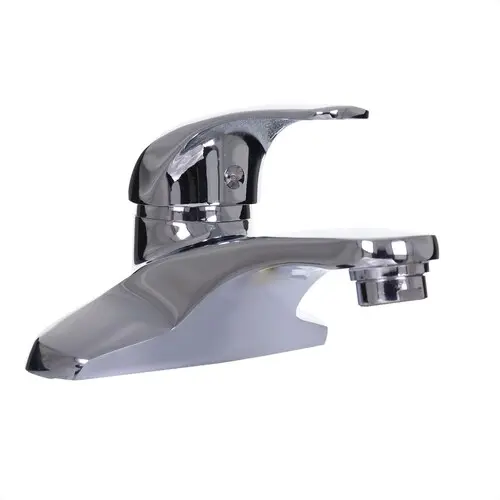 [SP-40056] MONOMANDO DE LAVABO 4" Cuerpo de zinc, maneral de zinc, cuello de zinc, acabado cromo espejo.