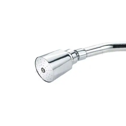[SP-50001] REGADERA CÓNICA 2 1/2" funciona con baja presión, para mayor flujo de agua se puede retirar el reductor, cabeza de zinc, brazo y chapeton de acero inoxidable, acabado cromado.