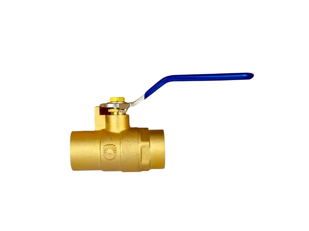 [SP-70102-2] VALVULA DE ESFERA SOLDABLE3/4", Cuerpo y cartucho de laton,Manija y tuerca de hierro,para agua,aceite y gas (WOG)
