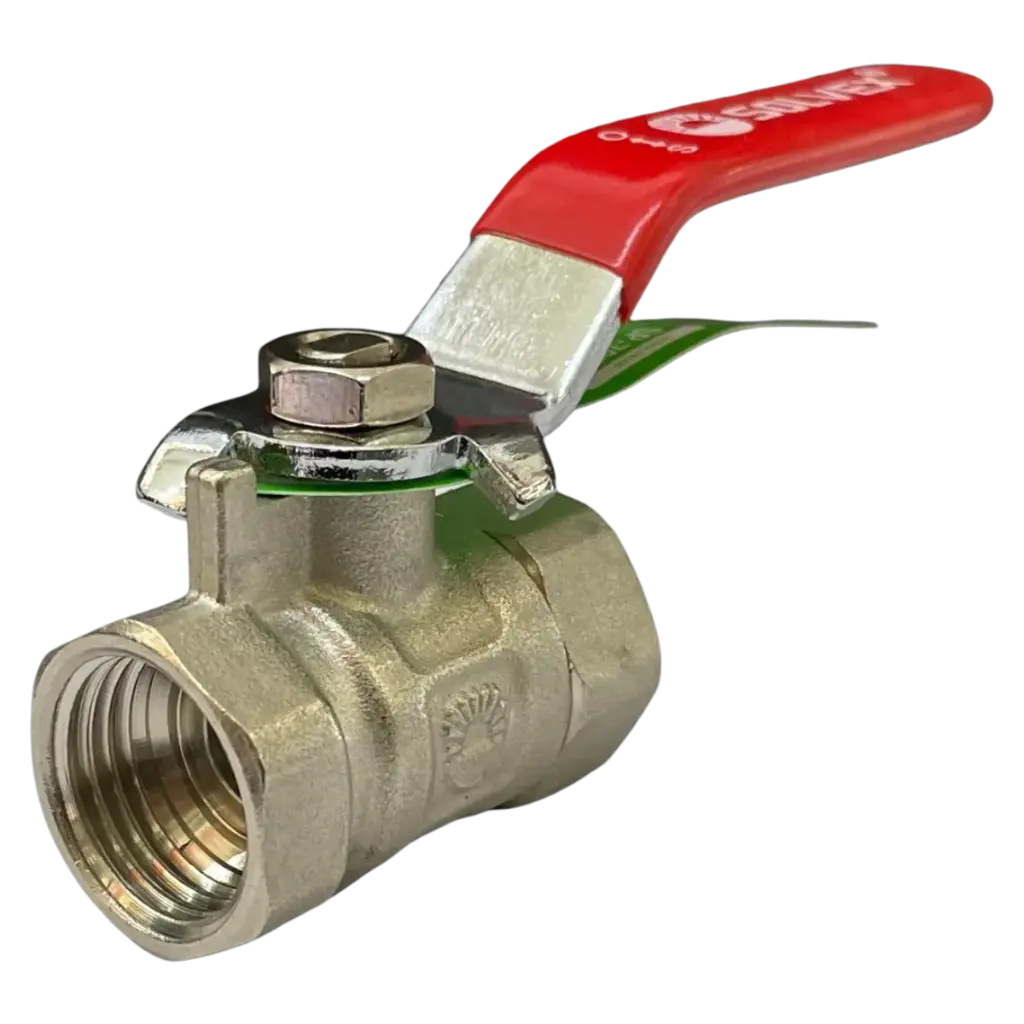 [SP-70104-2] VALVULA DE ESFERA ROSCABLE 3/4" Cuerpo de latón, Cartucho de latón, Manija de metal, Tuerca de metal,Válvula de empotrar con rosca para agua,aceite y gas (WOG) Acabado niquelado