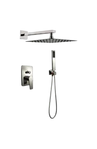 [SP-90110] JUEGO DE MONOMANDO C/ DESVIADOR de 2 funciones,cuerpo de latón, regadera cuadrada 8''de acero inoxidable, brazo de acero inoxidable de 40cm, cubierta de acero inoxidable de 18 cm x 12 cm, regadera de teléfono de acero inoxidable, manguera flexible de acero inoxidable de 1.5m, cartucho cerámico de suave apertura, maneral zinc, chapetón de acero inoxidable, conexiones roscables 1/2'', acabado cromado.