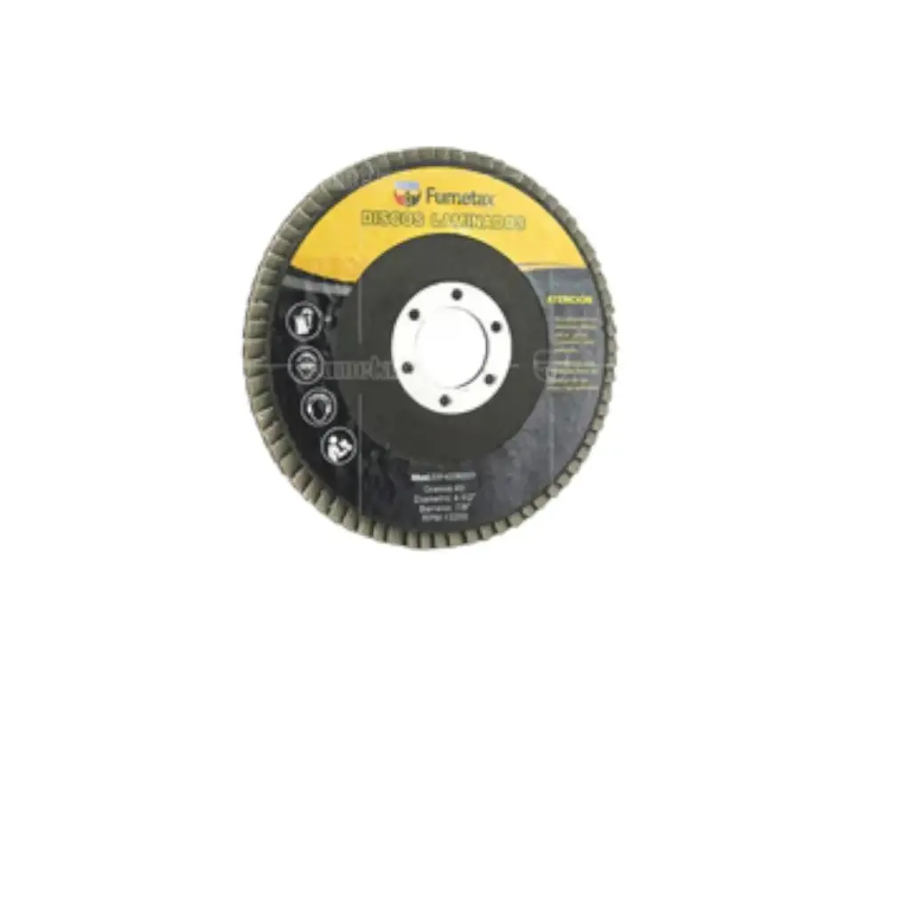 [SW-42060202] DISCO LAMINADO Para pulido y desbaste de acero inoxidable,aceros duros y soldadura;Para limpiar susperficies oxidadas o pintadas;Granos de zirconia de alto rendimiento 4 1/2´´-7/8´´- 60-13200