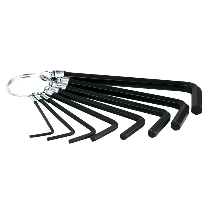 [SW-630203018-8P] JUEGO DE 8 LLAVE ALLEN STD Fabricadas en acero al carbono Punta hexagonal Acabado en negro Descripción: 1/16”-5/64”- 3/32”-1/8”- 5/32”-3/16”- 7/32”-1/4”
